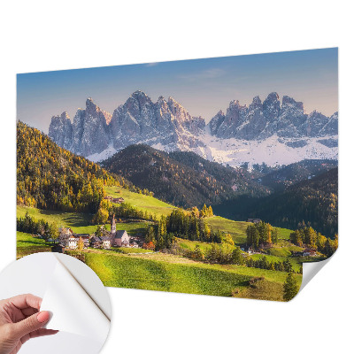 Fotomural decorativo para cabecero de cama con un paisaje de montaña