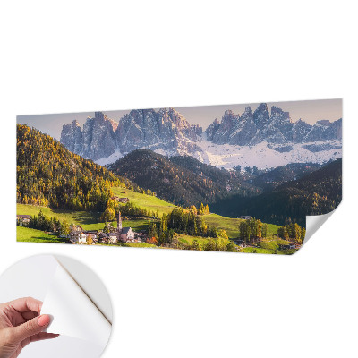 Fotomural decorativo para cabecero de cama con un paisaje de montaña