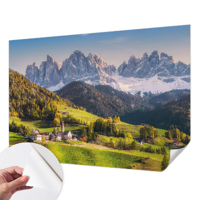 Fotomural decorativo para cabecero de cama con un paisaje de montaña