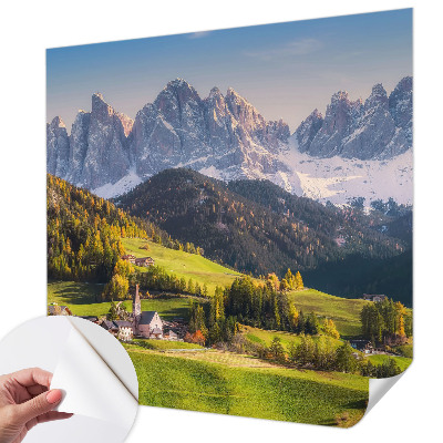 Fotomural decorativo para cabecero de cama con un paisaje de montaña