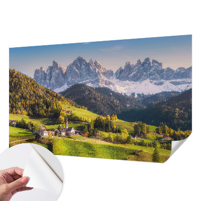 Fotomural decorativo para cabecero de cama con un paisaje de montaña