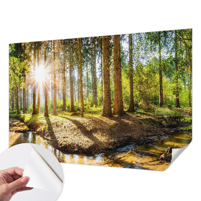Papel mural con patrón decorativo con diseño Idilio forestal