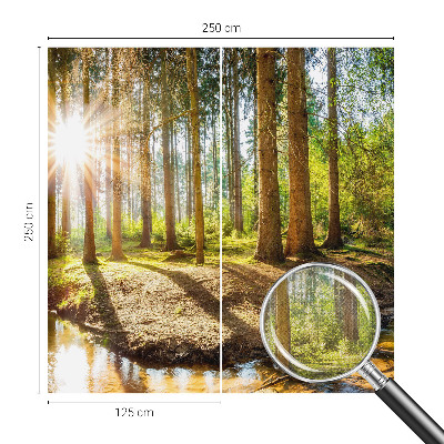 Papel mural con patrón decorativo Idilio forestal