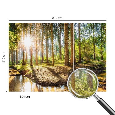 Papel mural con patrón decorativo Idilio forestal