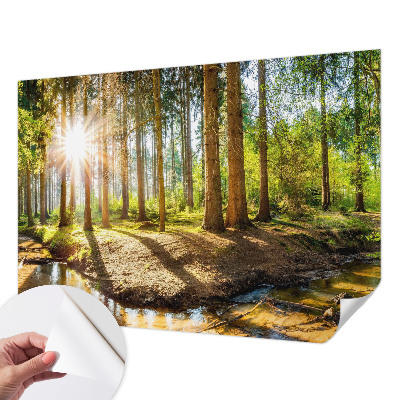 Papel mural con patrón decorativo Idilio forestal