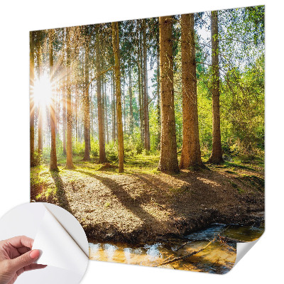 Papel mural con patrón decorativo Idilio forestal