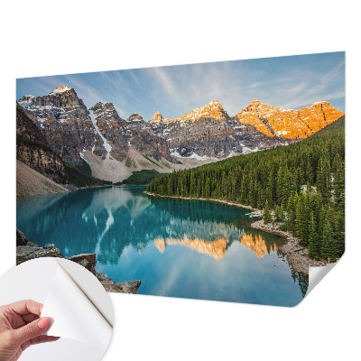Mural de pared con estampado hermoso con el motivo «Reflejo de la montaña»