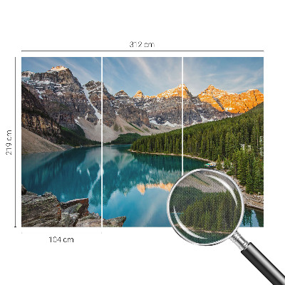 Mural de pared con estampado hermoso Reflejo de la montaña