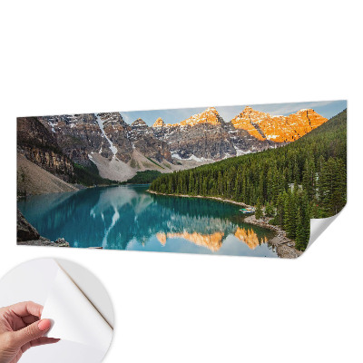 Mural de pared con estampado hermoso con el motivo «Reflejo de la montaña»