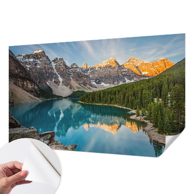 Mural de pared con estampado hermoso con el motivo «Reflejo de la montaña»