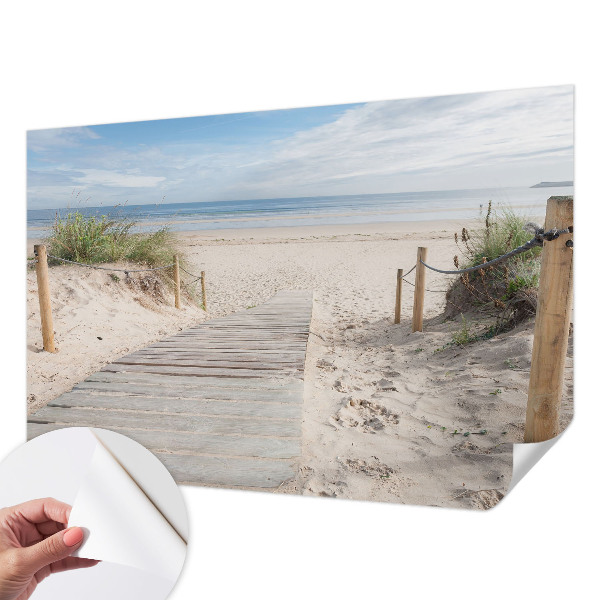 Papel mural texturado decorativo Pasarela de madera