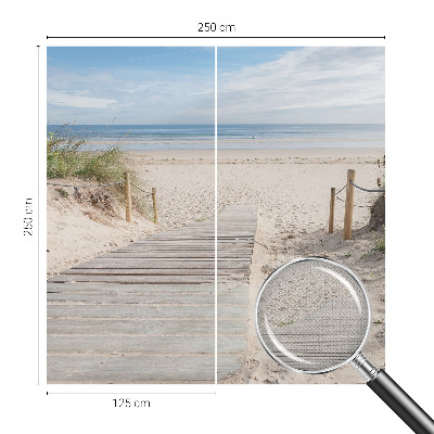 Papel mural texturado decorativo Pasarela de madera