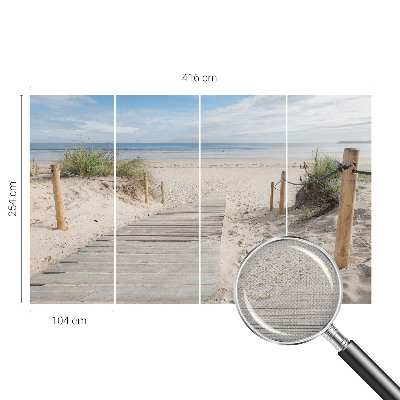 Papel mural texturado decorativo Pasarela de madera