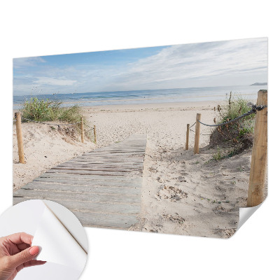 Papel mural texturado decorativo Pasarela de madera