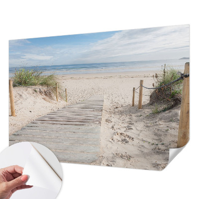 Papel mural texturado decorativo Pasarela de madera