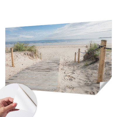 Papel mural texturado decorativo Pasarela de madera