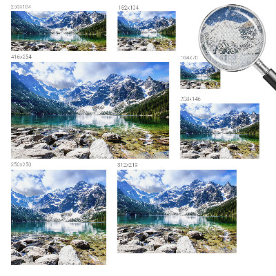 Papel mural con patrón decorativo paisaje de montaña