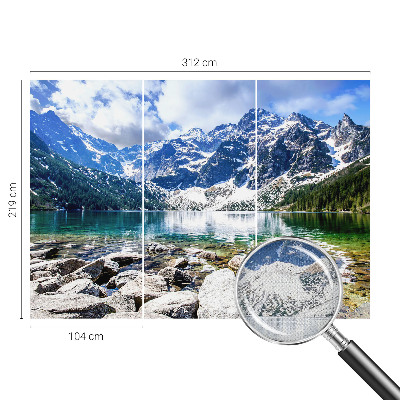 Papel mural con patrón decorativo paisaje de montaña