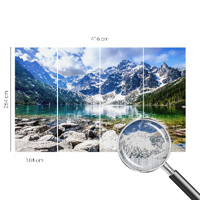 Papel mural con patrón decorativo paisaje de montaña