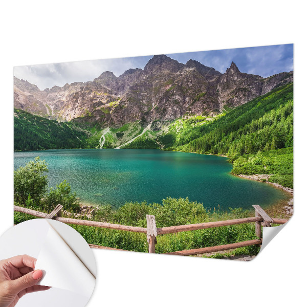 Papel mural texturado decorativo con diseño de paisaje de montaña