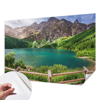 Papel mural texturado decorativo con diseño de paisaje de montaña