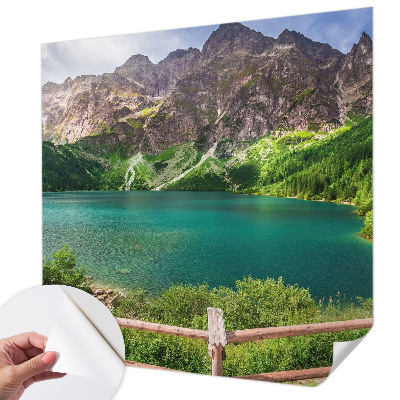Papel mural texturado decorativo con diseño de paisaje de montaña