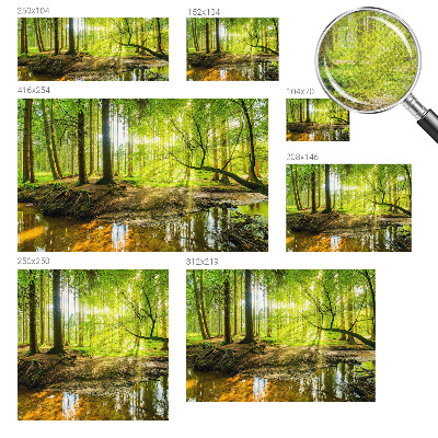 Fotomural decorativo para cabecero de cama con un paisaje verde