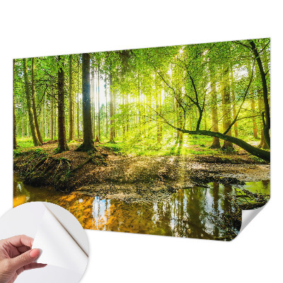 Fotomural decorativo para cabecero de cama con un paisaje verde
