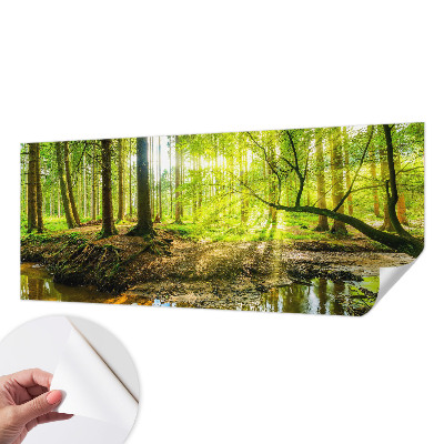 Fotomural decorativo para cabecero de cama con un paisaje verde