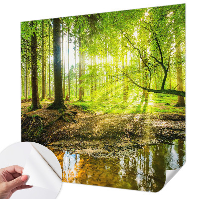 Fotomural decorativo para cabecero de cama con un paisaje verde