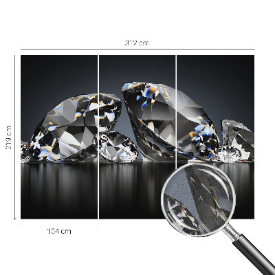 Papel mural texturado decorativo Belleza cristalina