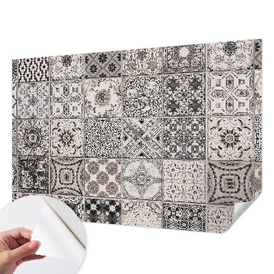 Fotomural decorativo para cabecero de cama con patrones de azulejos