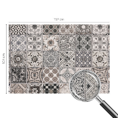 Fotomural decorativo para cabecero de cama con patrones de azulejos