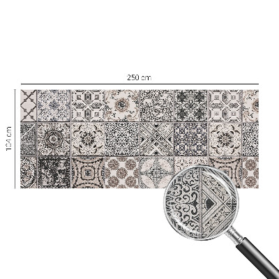 Fotomural decorativo para cabecero de cama con patrones de azulejos