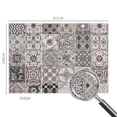 Fotomural decorativo para cabecero de cama Patrones de azulejos