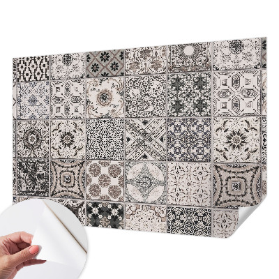 Fotomural decorativo para cabecero de cama con patrones de azulejos