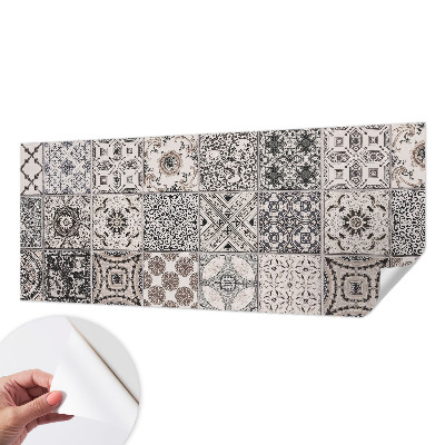 Fotomural decorativo para cabecero de cama con patrones de azulejos