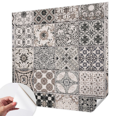 Fotomural decorativo para cabecero de cama con patrones de azulejos