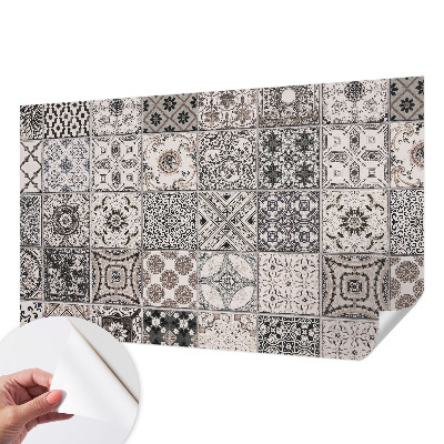 Fotomural decorativo para cabecero de cama con patrones de azulejos