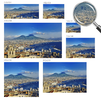 Mural de pared con estampado hermoso Panorama costero