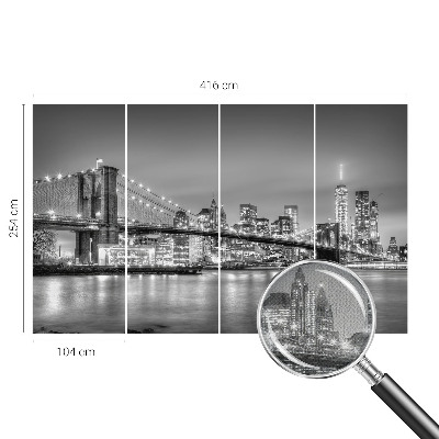 Papel mural texturado decorativo El puente de la metrópolis