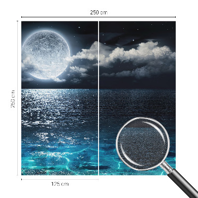 Fotomural decorativo para cabecero de cama con diseño de mar nocturno