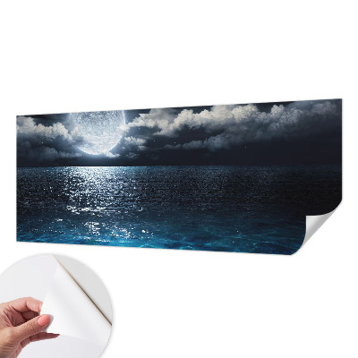Fotomural decorativo para cabecero de cama con diseño de mar nocturno