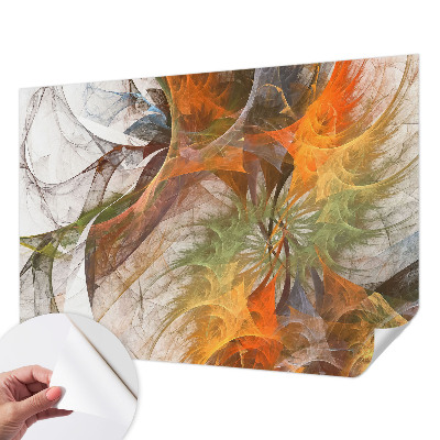Papel mural con patrón decorativo con diseño caleidoscópico abstracto
