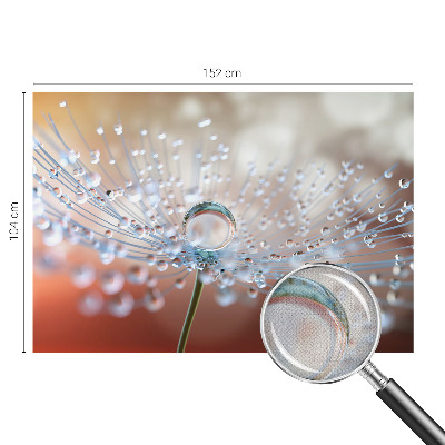 Fotomural decorativo para cabecero de cama con el diseño 'Una gota sobre un diente de león'
