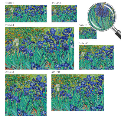 Fotomural decorativo para cabecero de cama con un motivo de flores de jardín