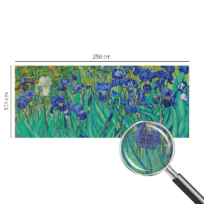 Fotomural decorativo para cabecero de cama con un motivo de flores de jardín
