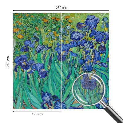 Fotomural decorativo para cabecero de cama con un motivo de flores de jardín