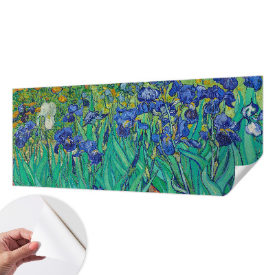 Fotomural decorativo para cabecero de cama con un motivo de flores de jardín