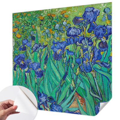 Fotomural decorativo para cabecero de cama con un motivo de flores de jardín